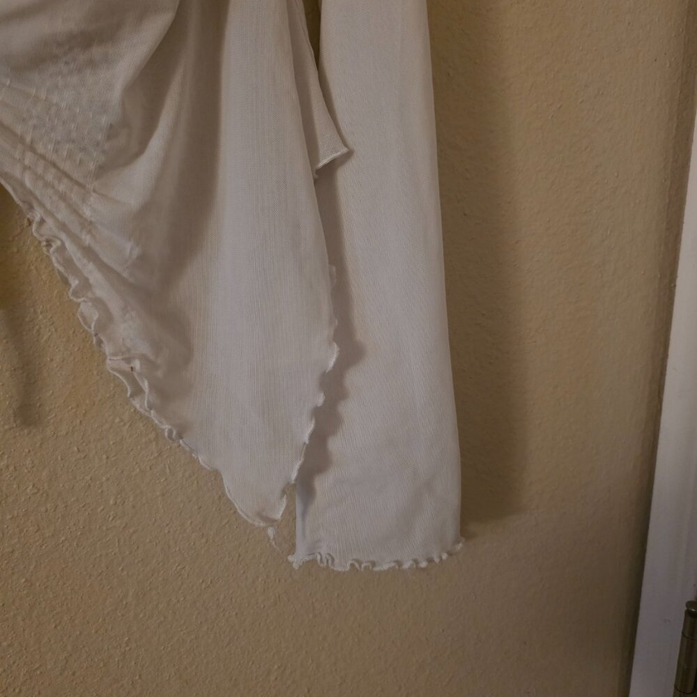 Forever 21 Size 2X White Mesh Cropped Blouse - Picture 7 of 7